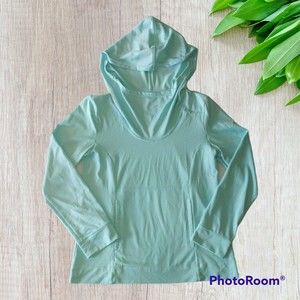 Tranquility By Soma Athletic Pullover Women's Size Small Blue Hoodie Long Sleeve